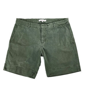 Orlebar Brown Green Flat Front Men Shorts